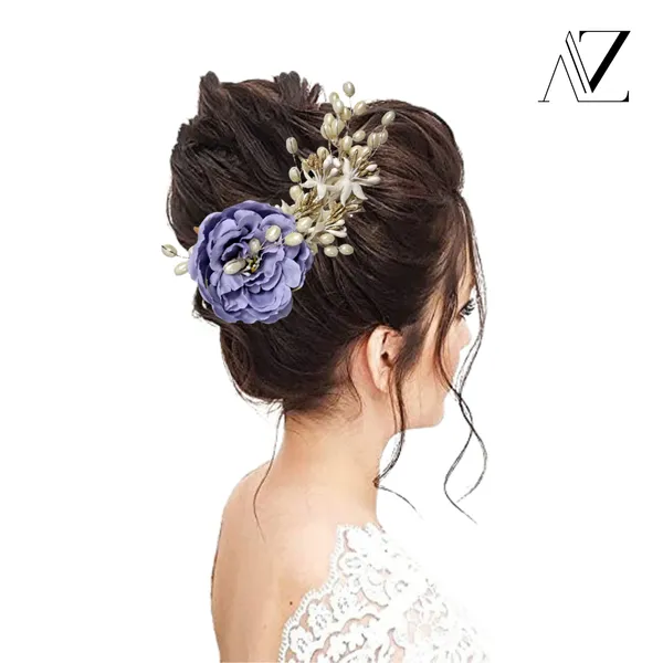 Lavender_Rose_Floral_Hair_Clip_for_Bridal_&_Party_Bun