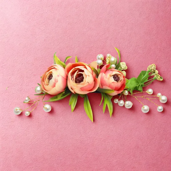 Peach_Rose_Floral_Hair_Clip_for_Bridal_&_Party_Bun