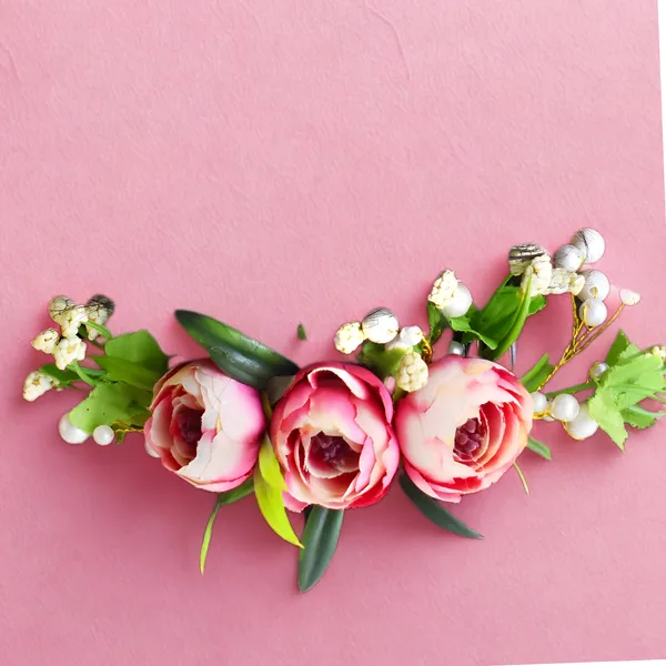 Pink_Peach_Rose_Floral_Hair_Clip_for_Bridal_&_Party_Bun