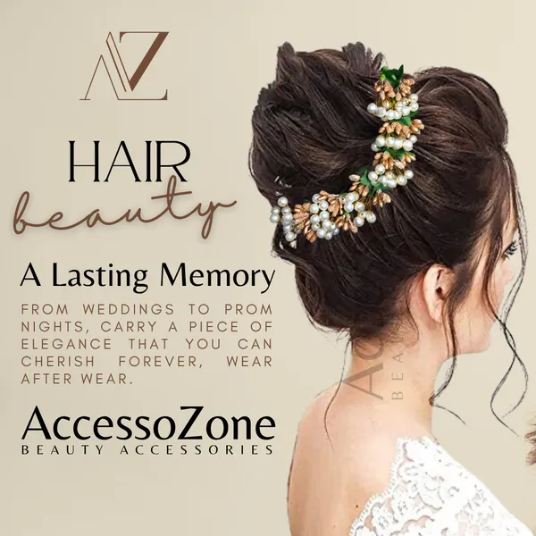 White_Golden_Plastic_Premium_&_Elegant_Hair_Accessory_For_Women_&_Girls