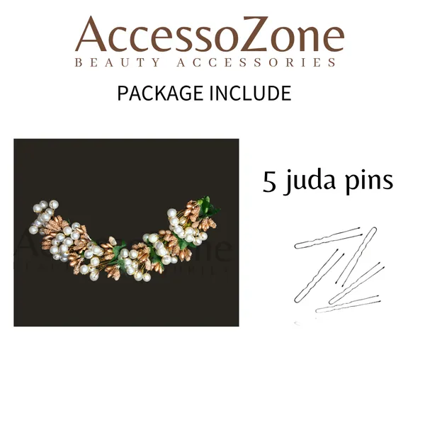 White_Golden_Plastic_Premium_&_Elegant_Hair_Accessory_For_Women_&_Girls