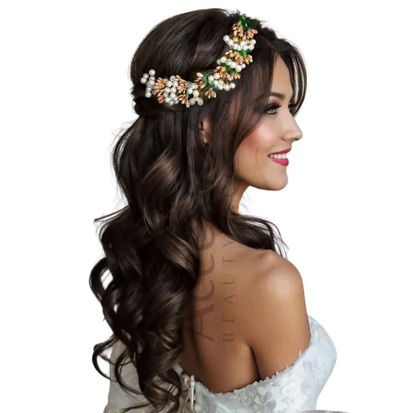 White_Golden_Plastic_Premium_&_Elegant_Hair_Accessory_For_Women_&_Girls