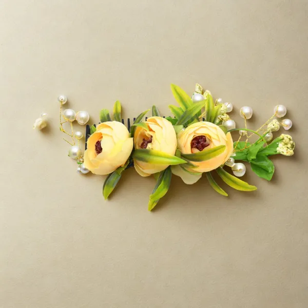 Yellow_Rose_Floral_Hair_Clip_for_Bridal_&_Party_Bun