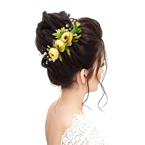 Yellow_Rose_Floral_Hair_Clip_for_Bridal_&_Party_Bun