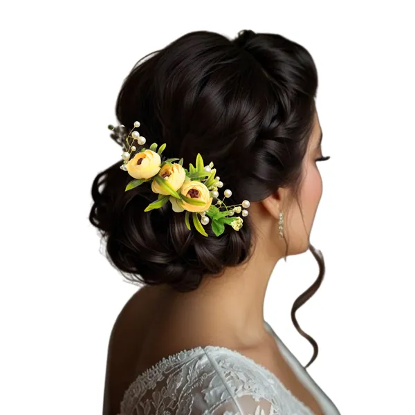 Yellow_Rose_Floral_Hair_Clip_for_Bridal_&_Party_Bun