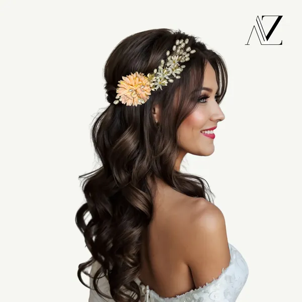 Yellow_Rose_Floral_Hair_Clip_for_Bridal_&_Party_Bun