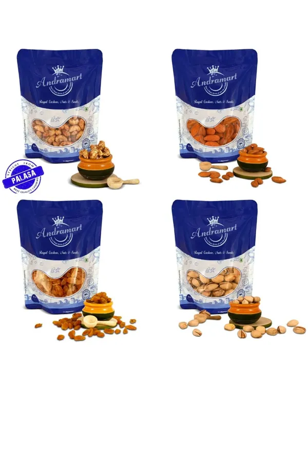 AndraMart_Combo_pack_Premium_Tandoori_Cashews_|_Kaju_|_Munthiri_,_Raisons,_Almond_&_Pistachios