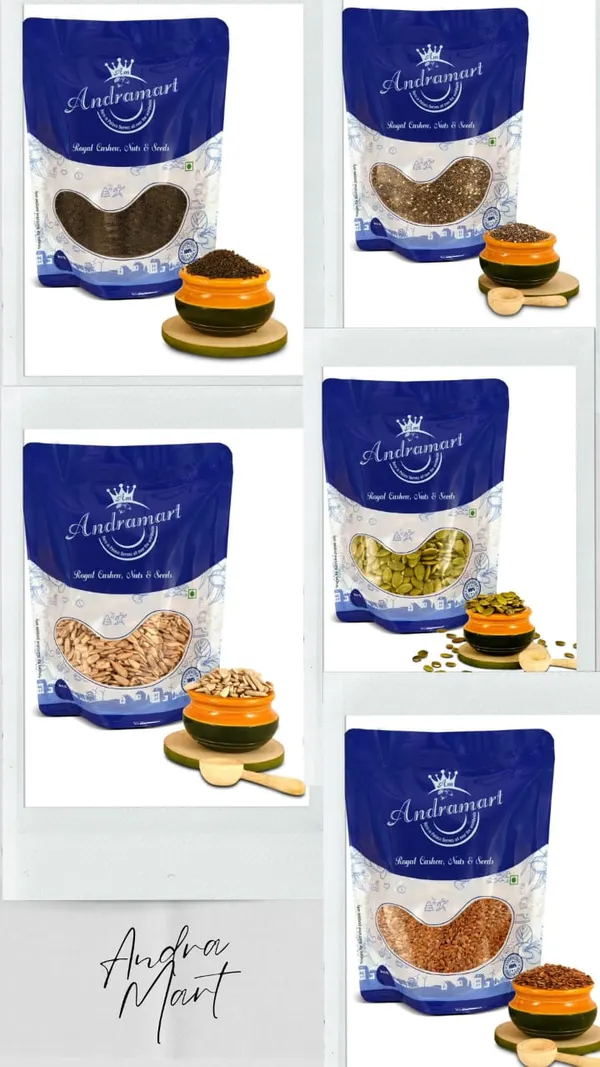 AndraMart_Raw_Basil,_Chia,_Sunflower,_Pumpkin_and_Flax_mixed_combo_seeds