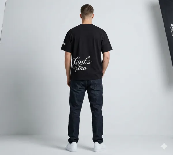 Black_Plain__T-Shirt_-_Golden_For_Men_&_Women