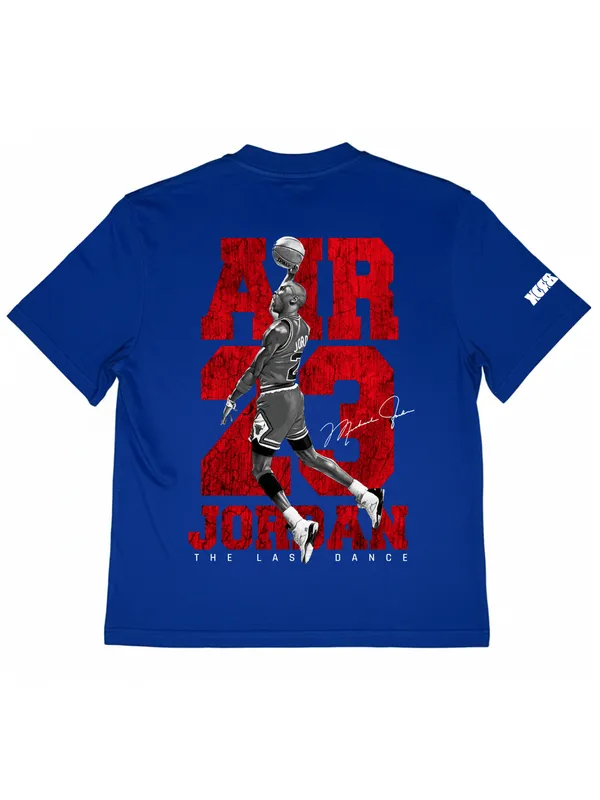 Blue_Oversized_Plain__T-Shirt_-_Air_23_For_Men_&_Women