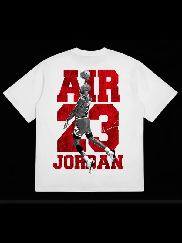 White_Plain__T-Shirt_-Air_23_For_Men_&_Women