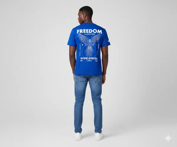 Blue_Oversized_Plain__T-Shirt_-_Freedom_For_Men_&_Women