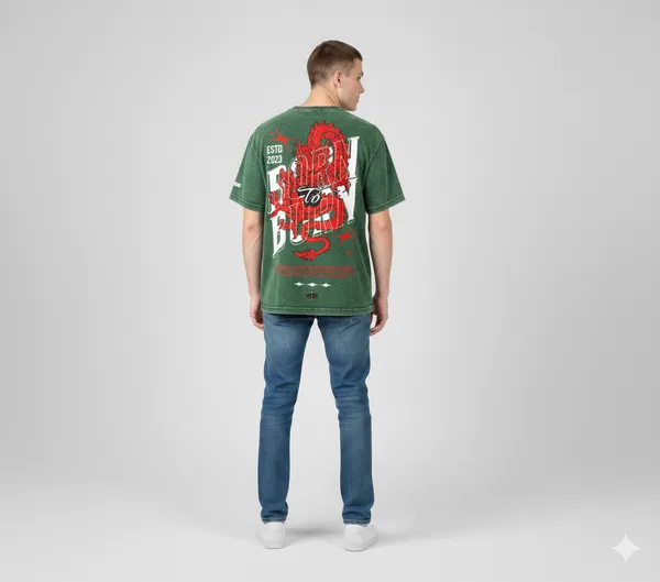Green_Oversized_T-Shirt__-_Born_Dragon_For_Men_&_Women