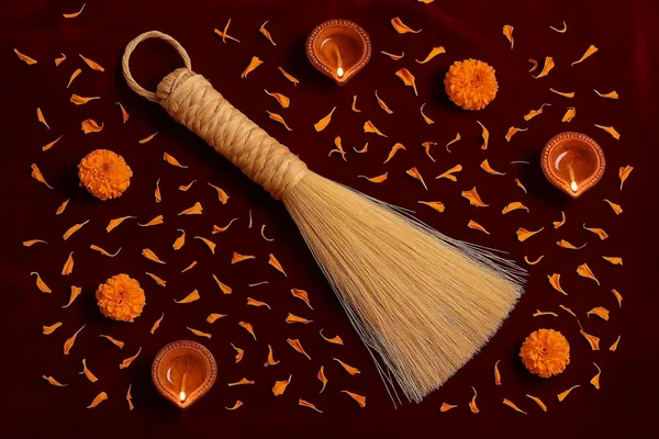 Mandir_Jhadu__Brown_Eco-Friendly_Handcrafted_Jhadu_Banana_Stem_Leaf_Fibre_(10-Inch)_For_Puja_Mandir(Pack_of_2)