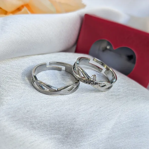 Timeless_His_&_Hers_Matching_Stainless_Steel_Couple_Rings_-_Set_Of_2