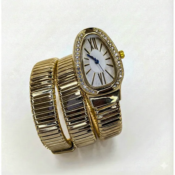 Statement_Gold_Snake_Wrap_Watch_with_Studded__White_Oval_Dial