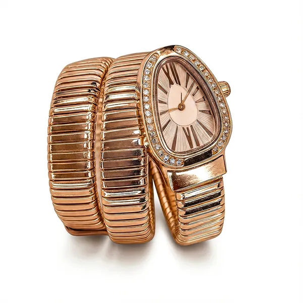Statement_Rosegold_Snake_Wrap_Watch_with_Studded_Oval_Dial