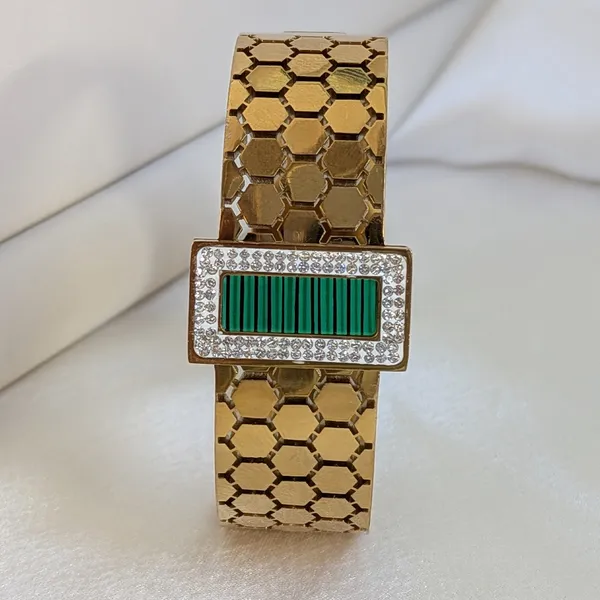 Gold_Finish_Geometric_Cutwork_Cuff_Bracelet_with_Rectangular_Enamel_Centerpiece