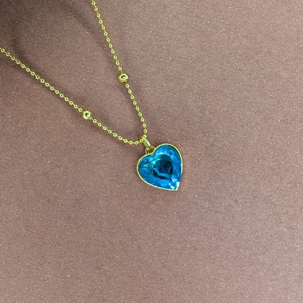 Anti-Tarnish_Blue_Stone_Heart_Charm_Minimal_Pendant