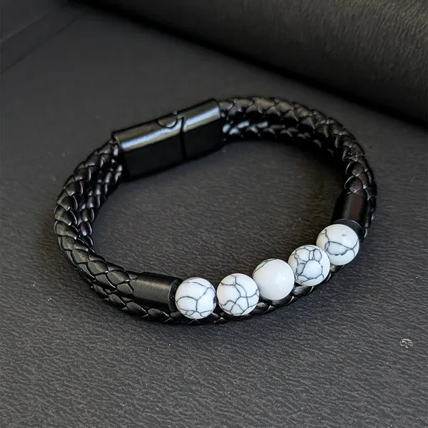 Elegant_Black_Leather_Braided_Bracelet_For_Men
