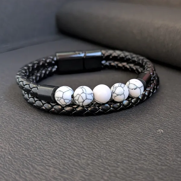 Elegant_Black_Leather_Braided_Bracelet_For_Men
