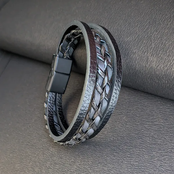 Modern_Beaded_Leather_Bracelet_For_Men