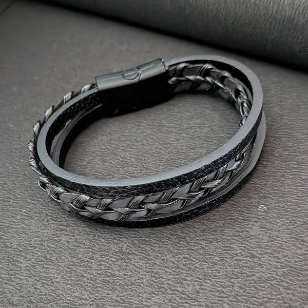 Modern_Beaded_Leather_Bracelet_For_Men