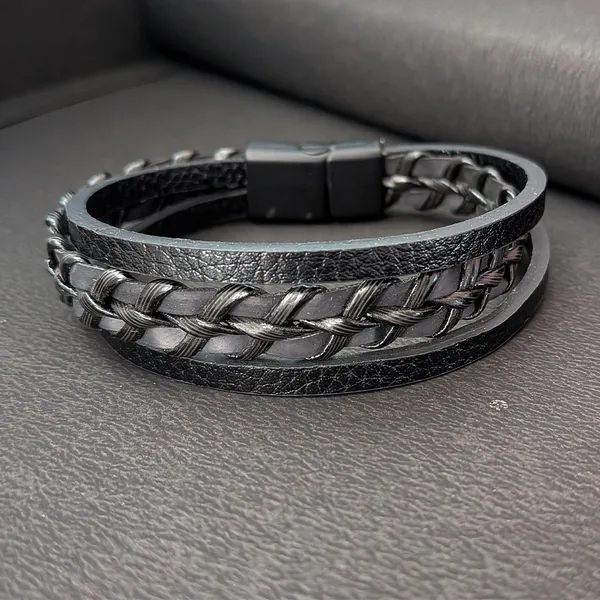 Modern_Beaded_Leather_Bracelet_For_Men