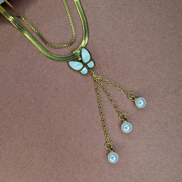 Anti-Tarnish_Dual-Layer_Butterfly_Charm_Pendant_with_Pearl_Accent