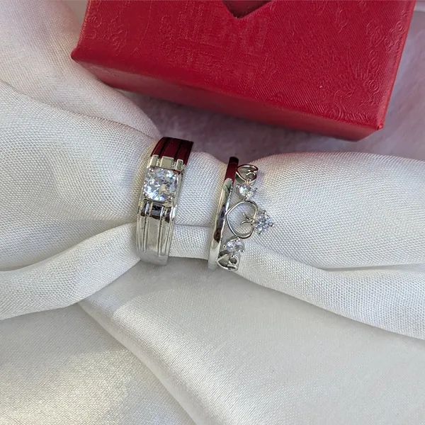 Romantic_His_and_Hers_Silver_Stainless_Steel_Rings_-_Set_Of__2