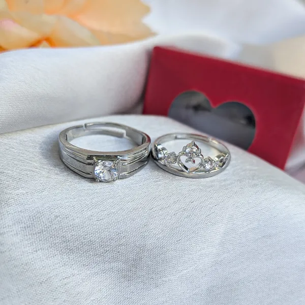 Romantic_His_and_Hers_Silver_Stainless_Steel_Rings_-_Set_Of__2