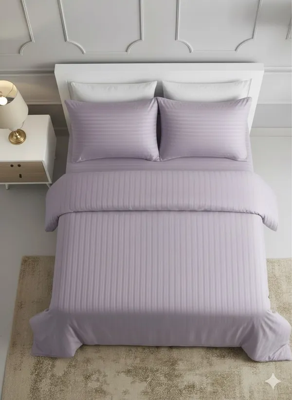 Lavender_Double_Bed_Sheet_With_Pillows