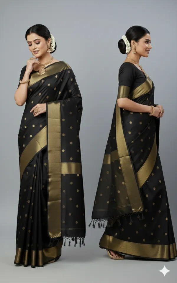 Black_Chanderi_Cotton_Silk_Saree