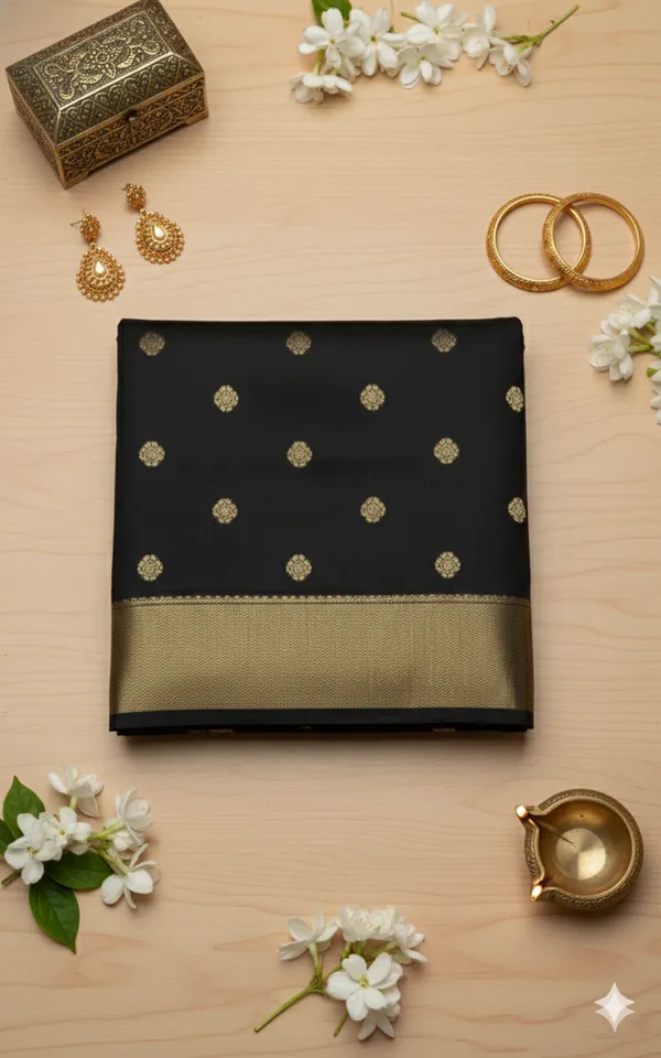 Black_Chanderi_Cotton_Silk_Saree
