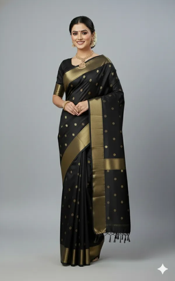 Black_Chanderi_Cotton_Silk_Saree