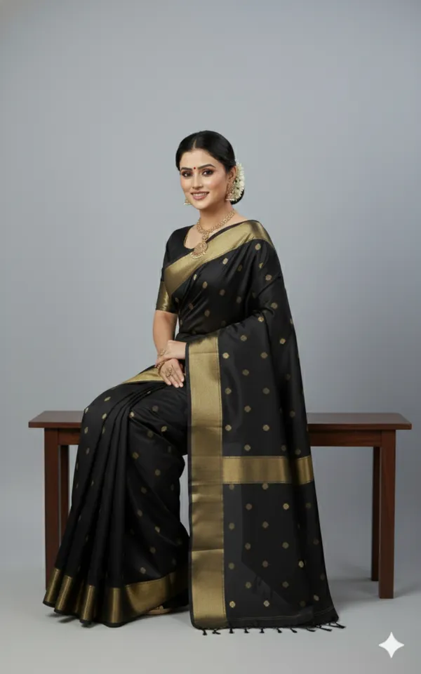 Black_Chanderi_Cotton_Silk_Saree