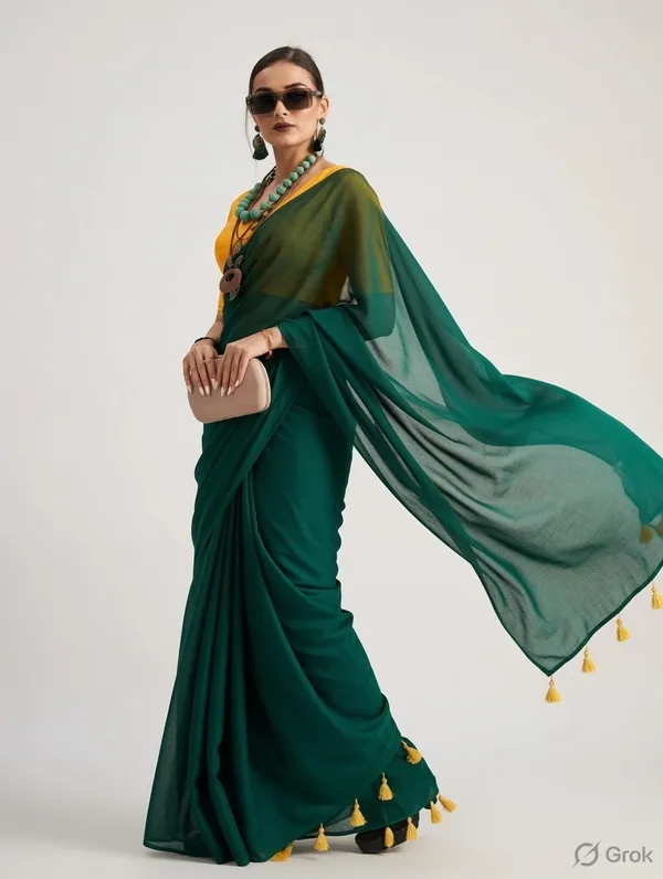 Emerald_Grace_Mulmul_Cotton_Saree