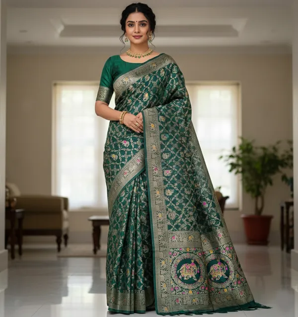 Emerald_Rajvanshi_Dola_Silk_Saree