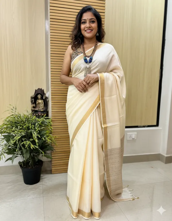 Cream_Kota_Doriya_Silk_Premium_&_Elegant_Saree_For_Women_(With_Blouse_Piece)