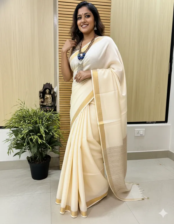 Cream_Kota_Doriya_Silk_Premium_&_Elegant_Saree_For_Women_(With_Blouse_Piece)