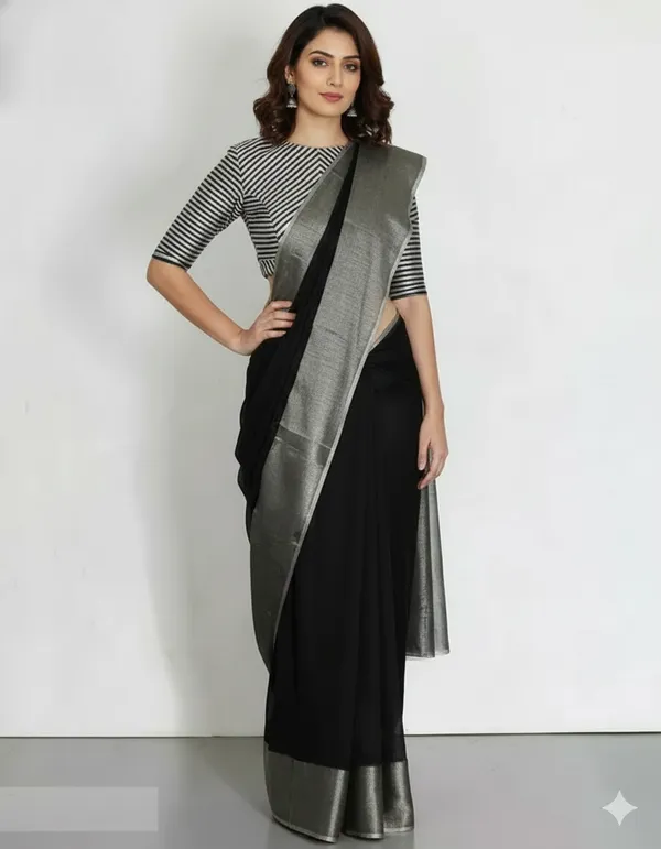 Midnight_Zari_Noir_–_Premium_Black_Silk_Zari_Border_Saree