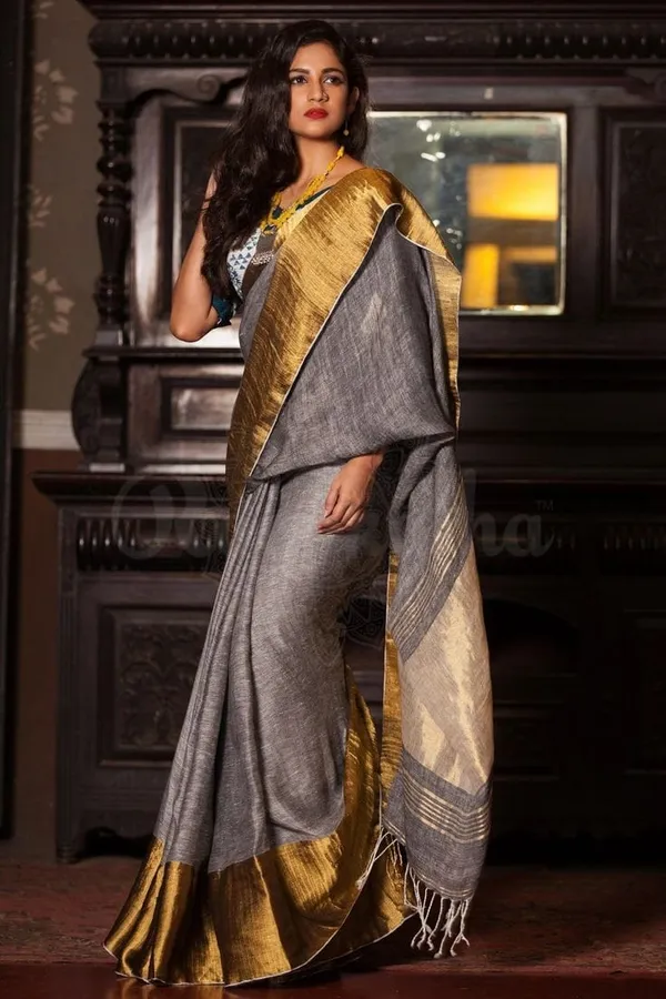 Golden_Ash_Vamika_–_Premium_Grey_Tussar_Silk_Zari_Border_Saree