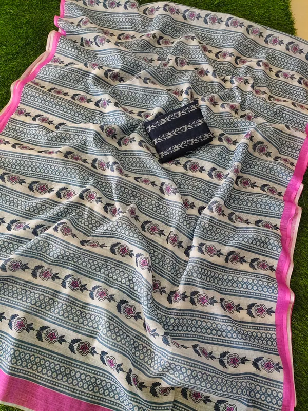 Ivory_Lavender_Grace_Soft_Cotton_Saree