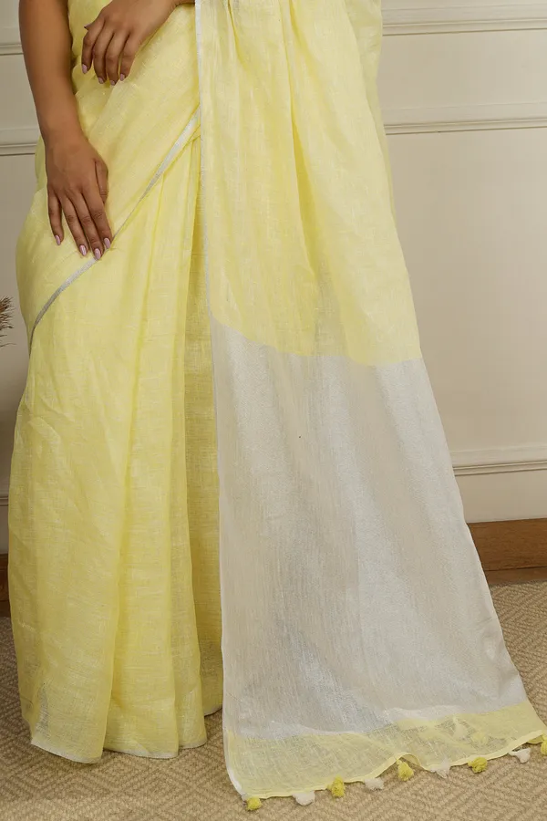 Cream_Pure_Linen_Premium_&_Elegant_Saree_For_Women_(With_Blouse_Piece)