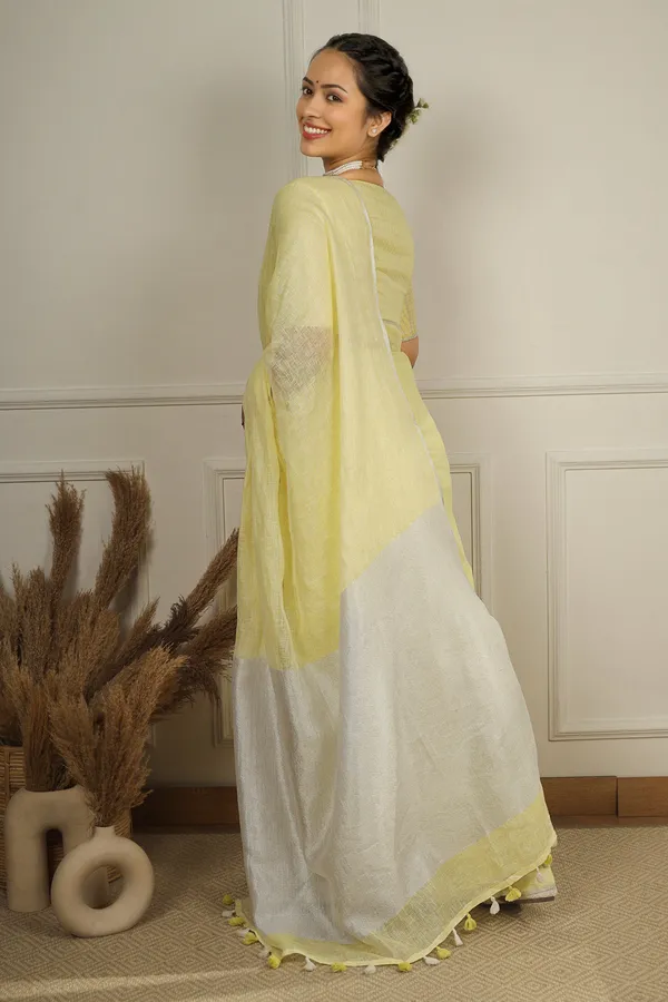 Cream_Pure_Linen_Premium_&_Elegant_Saree_For_Women_(With_Blouse_Piece)
