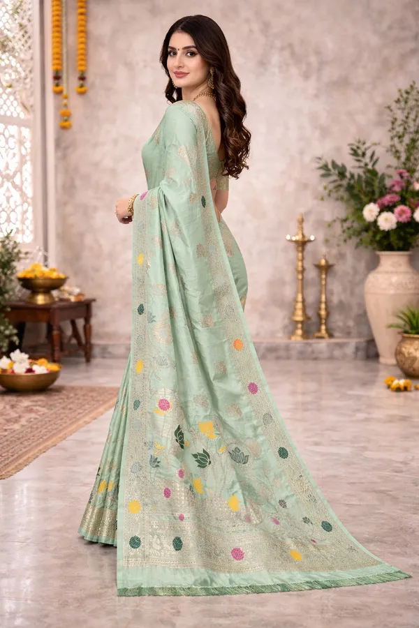 Maharani_Pastel_Lotus_Garden_Dola_Silk_Saree