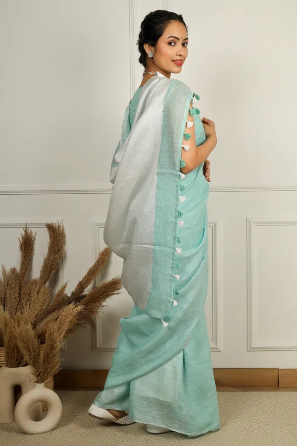 Ice_Blue_Pure_Linen_Premium_&_Elegant_Saree_For_Women_(With_Blouse_Piece)