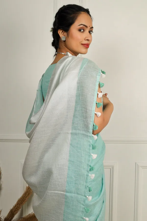 Ice_Blue_Pure_Linen_Premium_&_Elegant_Saree_For_Women_(With_Blouse_Piece)