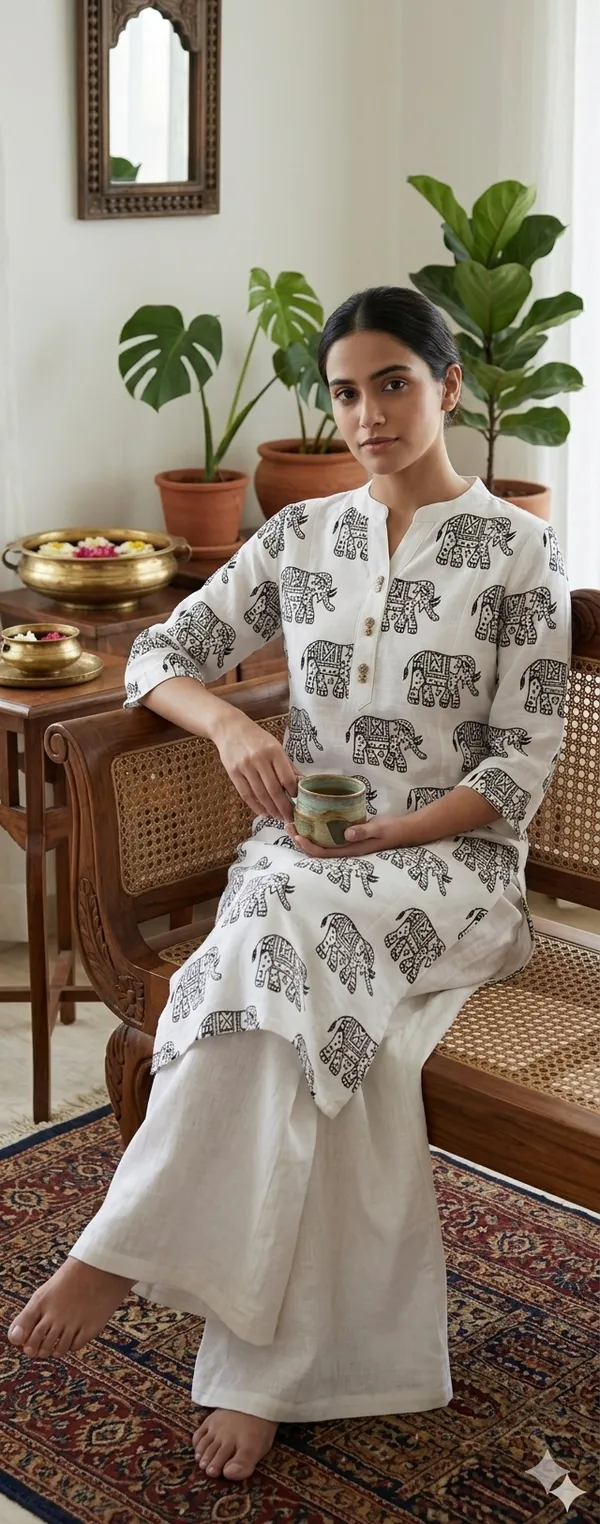 Ivory_Gajraaj_Khadi_Kurti_Pure_Soft_Cotton_Khadi_Printed_Straight_Kurti_with_Ethnic_Elephant_Motifs