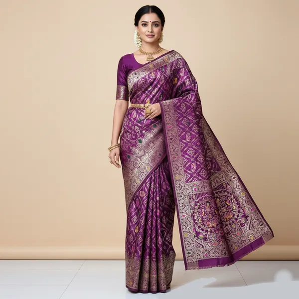 Royal_Amethyst_Peacock_Dola_Silk_Saree